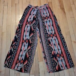 Truth NYC Tribal Wide Leg Pants, Small